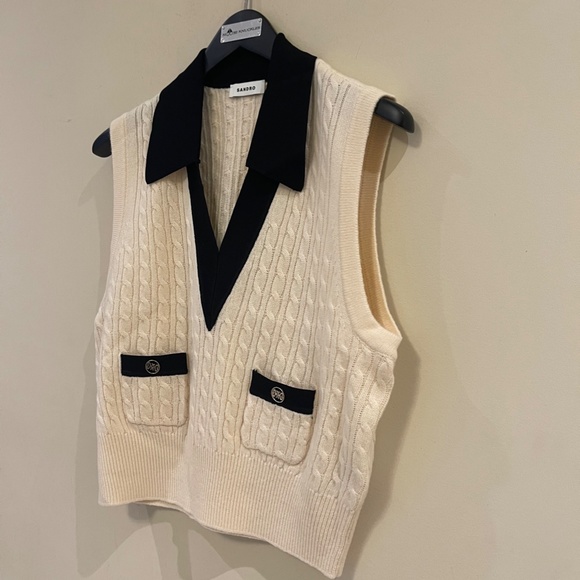 Sandro Knitted polo sweater T3/L - Picture 6 of 10